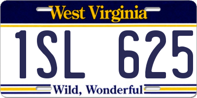 WV license plate 1SL625