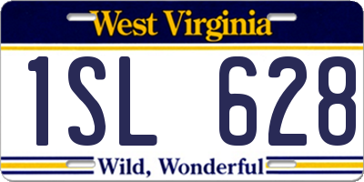 WV license plate 1SL628