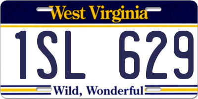 WV license plate 1SL629