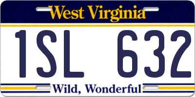 WV license plate 1SL632