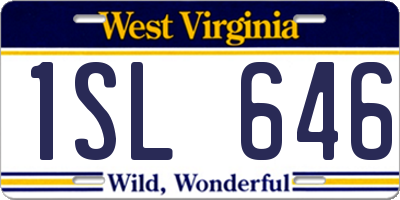 WV license plate 1SL646