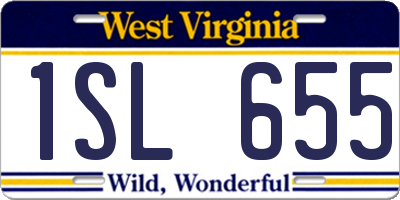 WV license plate 1SL655