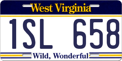 WV license plate 1SL658