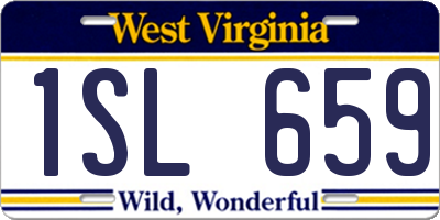 WV license plate 1SL659