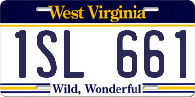 WV license plate 1SL661