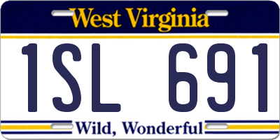 WV license plate 1SL691