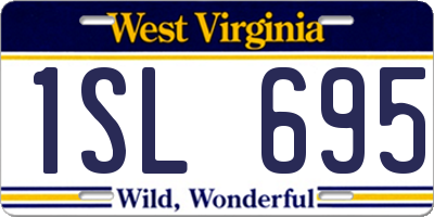 WV license plate 1SL695