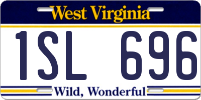 WV license plate 1SL696