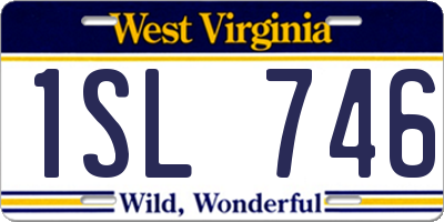 WV license plate 1SL746