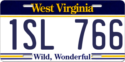 WV license plate 1SL766