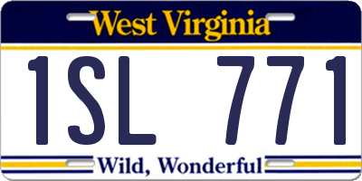 WV license plate 1SL771
