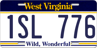 WV license plate 1SL776