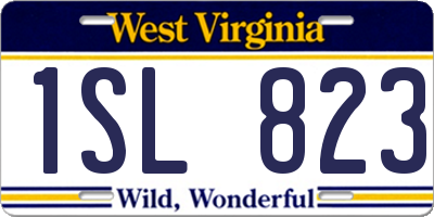 WV license plate 1SL823