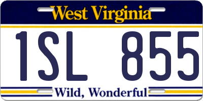 WV license plate 1SL855