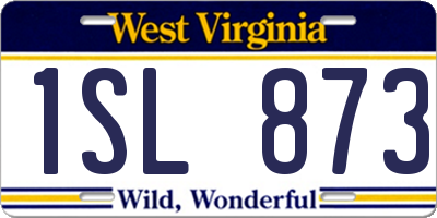 WV license plate 1SL873