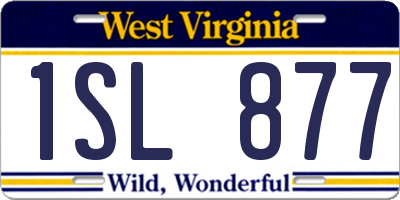 WV license plate 1SL877