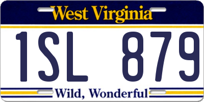 WV license plate 1SL879