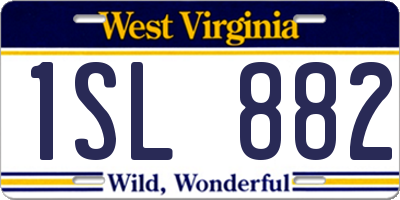 WV license plate 1SL882