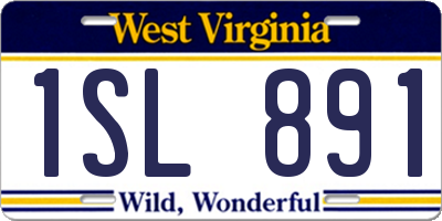 WV license plate 1SL891