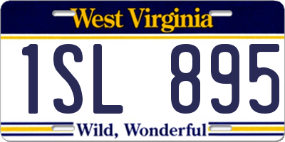 WV license plate 1SL895