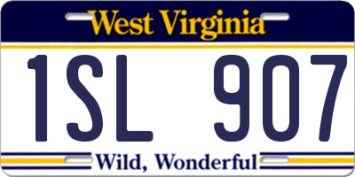 WV license plate 1SL907