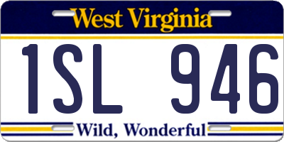 WV license plate 1SL946