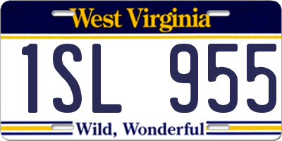 WV license plate 1SL955