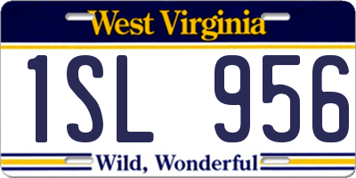 WV license plate 1SL956
