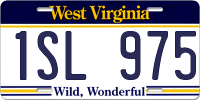 WV license plate 1SL975