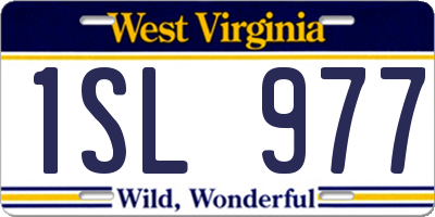 WV license plate 1SL977