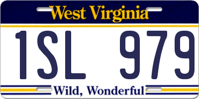 WV license plate 1SL979