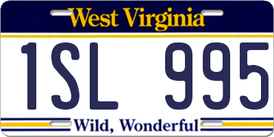 WV license plate 1SL995