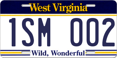WV license plate 1SM002