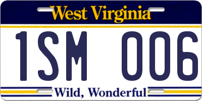 WV license plate 1SM006