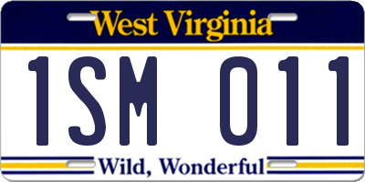 WV license plate 1SM011