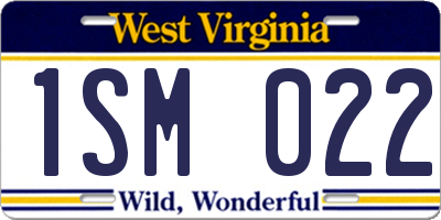 WV license plate 1SM022