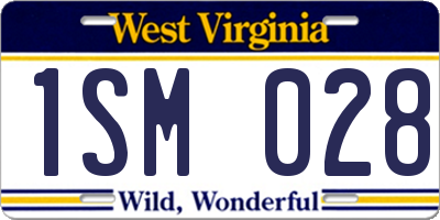 WV license plate 1SM028