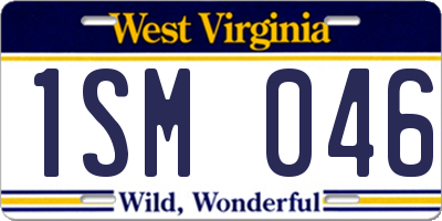 WV license plate 1SM046
