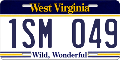 WV license plate 1SM049