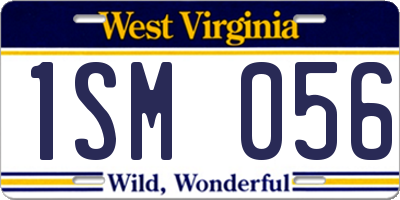 WV license plate 1SM056
