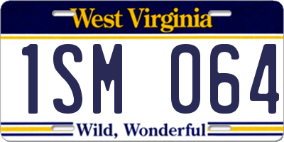 WV license plate 1SM064