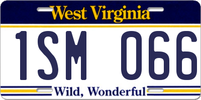 WV license plate 1SM066