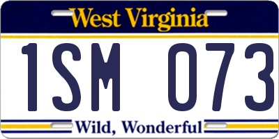 WV license plate 1SM073