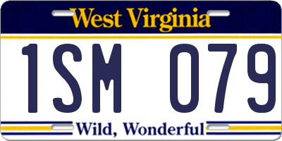 WV license plate 1SM079