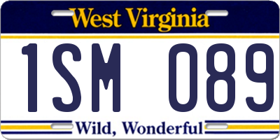 WV license plate 1SM089