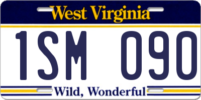 WV license plate 1SM090