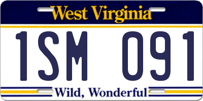 WV license plate 1SM091