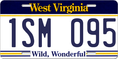 WV license plate 1SM095