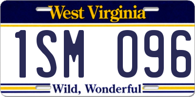 WV license plate 1SM096