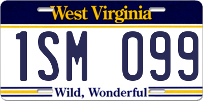 WV license plate 1SM099